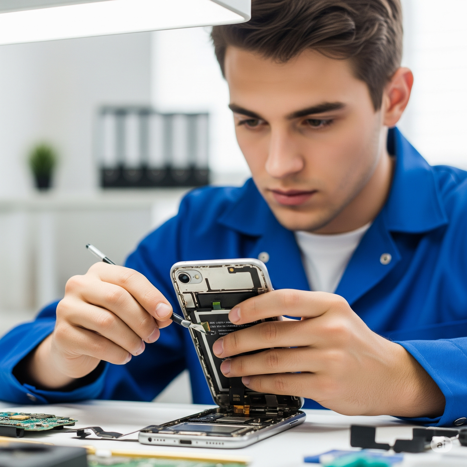 Hands engaging in smartphone maintenance, emphasizing care for device longevity.