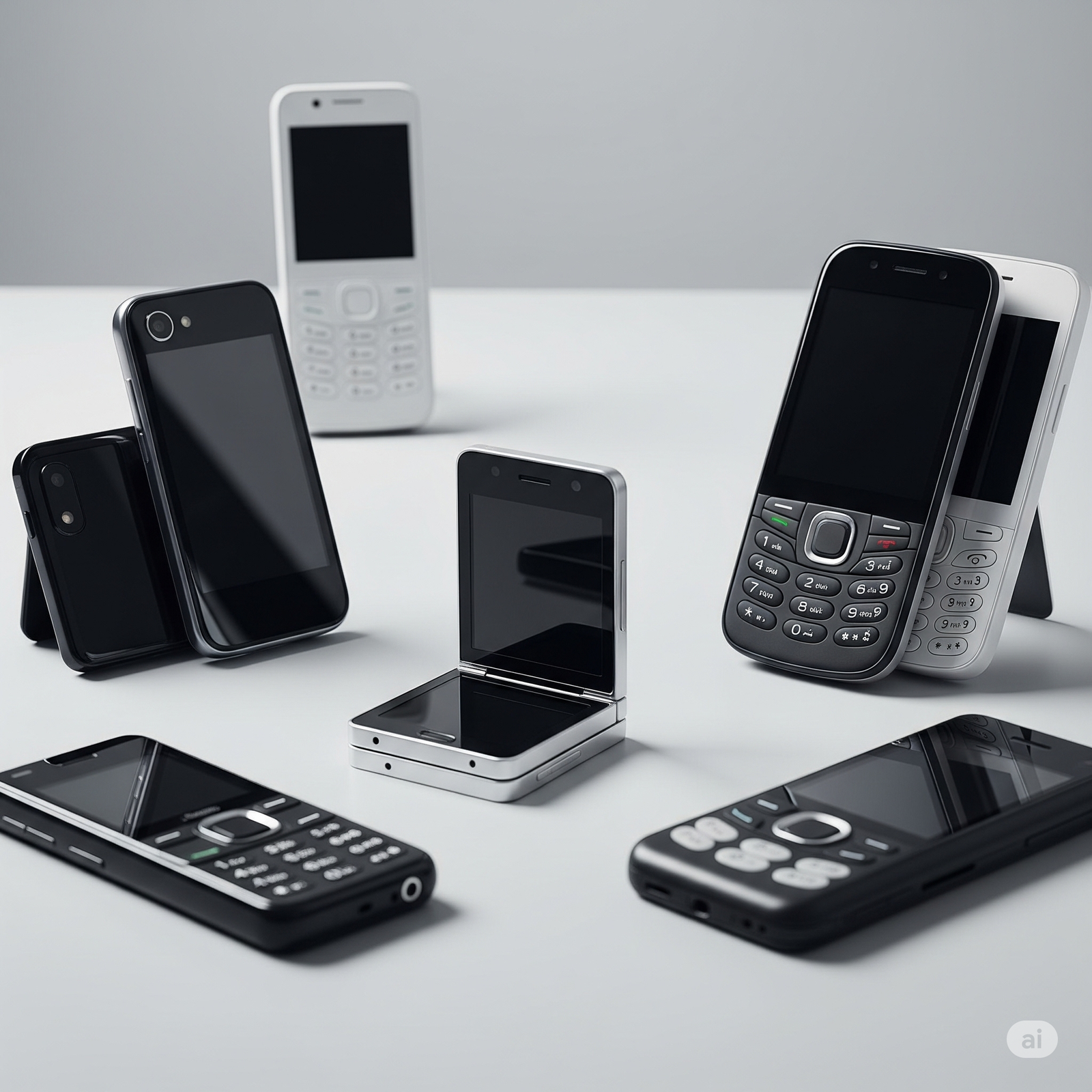 Diverse individuals (seniors, families, students) happily using smartphones, with subtle visual cues of government programs or financial assistance, representing accessible mobile communication.